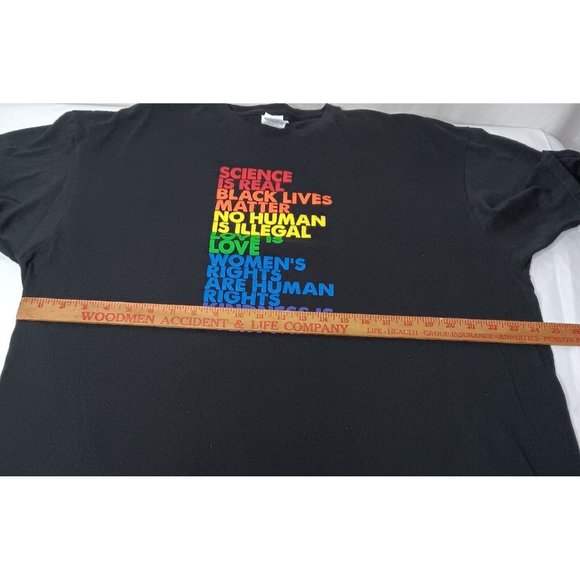 Rainbow Human Rights XXL T Shirt Science Black Lives Matter Love Kindness - Picture 4 of 7